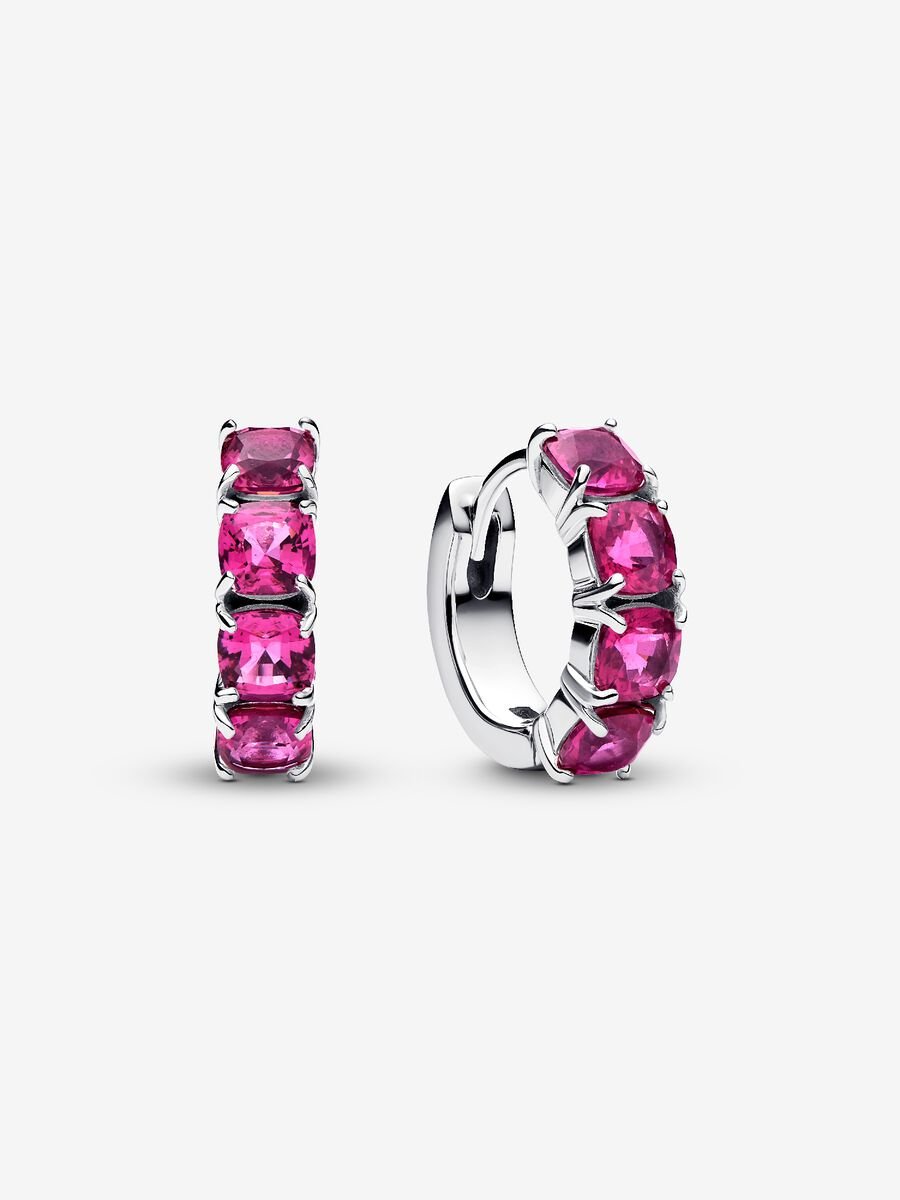 Pandora Pink Hoop Earrings