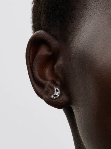 Pandora Sparkling Moon Stud Earrings