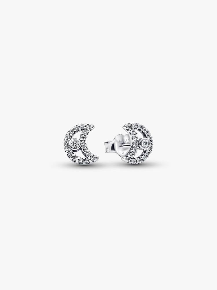 Pandora Sparkling Moon Stud Earrings