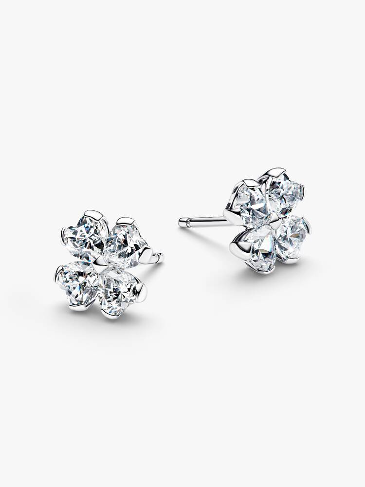 Pandora Sparkling Lucky Clover Stud Earrings