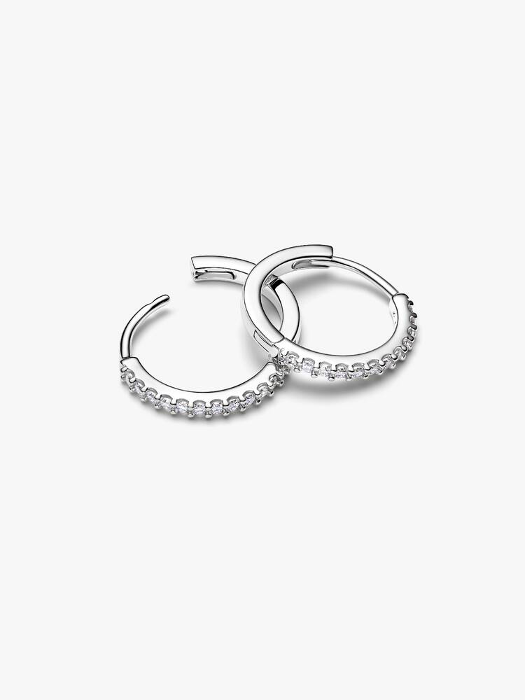 Pandora Sterling Silver Sparkling Mini Hoop Earrings