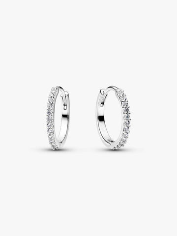 Pandora Sterling Silver Sparkling Mini Hoop Earrings