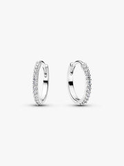Pandora Sterling Silver Sparkling Mini Hoop Earrings