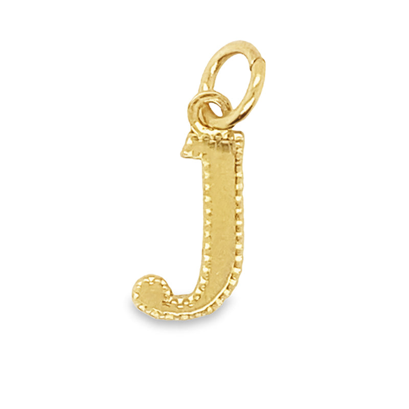 10 Karat Yellow Gold Initial Letter J Pendant
