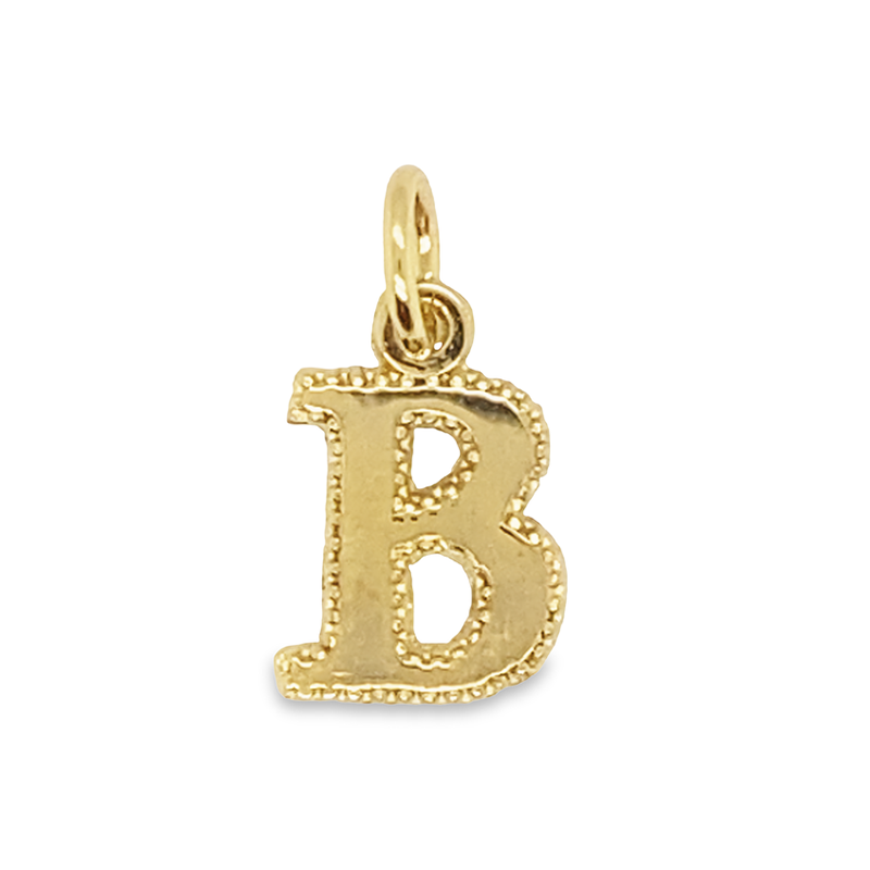10 Karat Yellow Gold Initial Letter B Pendant