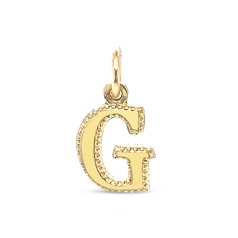 10 Karat Yellow Gold Initial Letter G Pendant