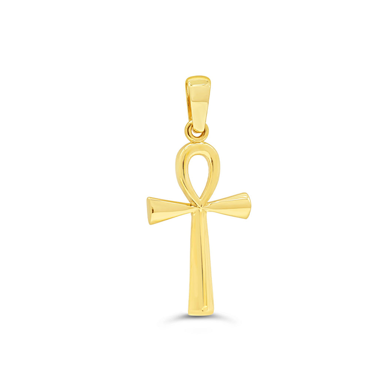 10 Karat Yellow Gold Egyptian Ankh Cross Pendant