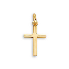 10 Karat Yellow Gold Religious Classic Italian Cross Pendant