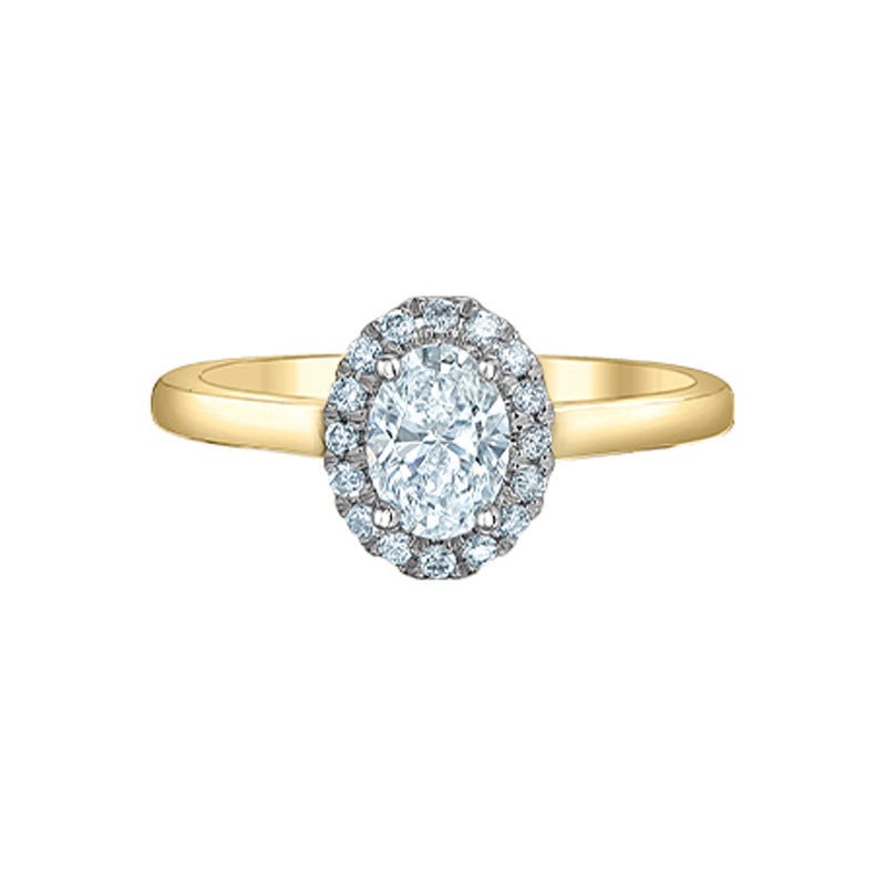 14K Two-Tone Gold with 1.27ct Oval Lab Grown Diamond Ring