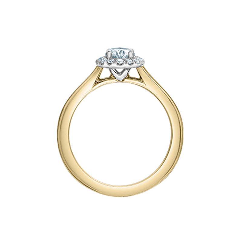 14K Two-Tone Gold with 1.27ct Oval Lab Grown Diamond Ring