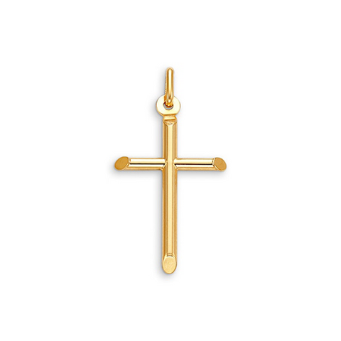 10 Karat Yellow Gold Religious Classic Italian Cross