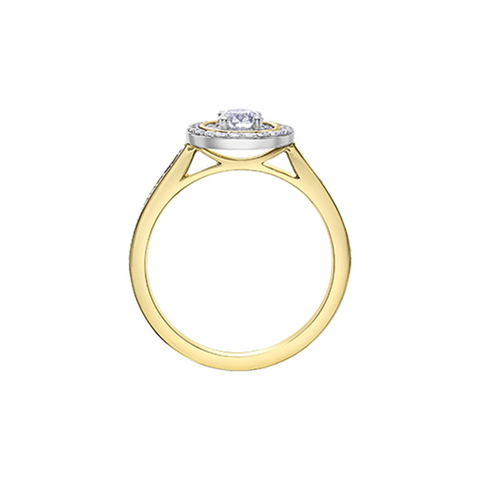 14K Yellow Gold 0.59TDW Canadian Diamond Special Ring