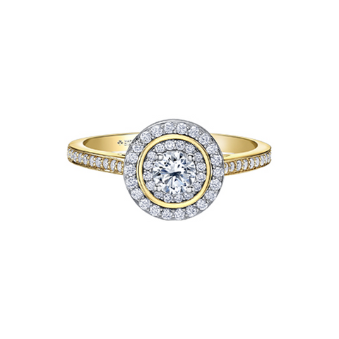 14K Yellow Gold 0.59TDW Canadian Diamond Special Ring