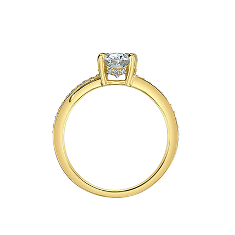 14K Yellow Gold 1.75TDW Lab Grown Diamond Ring