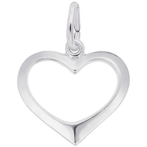 Sterling Silver Open Heart Charm