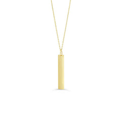 10K Yellow Gold Long Monogram Pendant