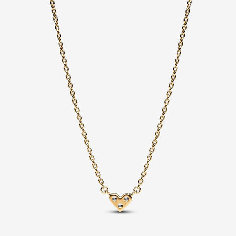 Pandora Triple Stone Heart Collier Yellow Necklace