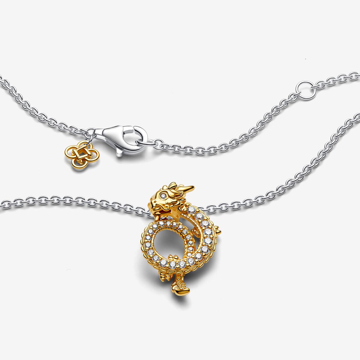 Pandora Two-tone Chinese Year of the Dragon Collier Necklace