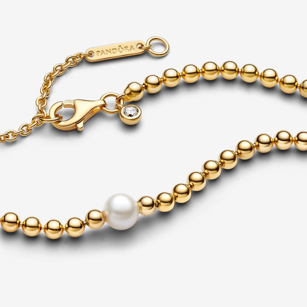 Pandora Treated Freshwater Cultured Pearl &amp; Beads Collier Necklace