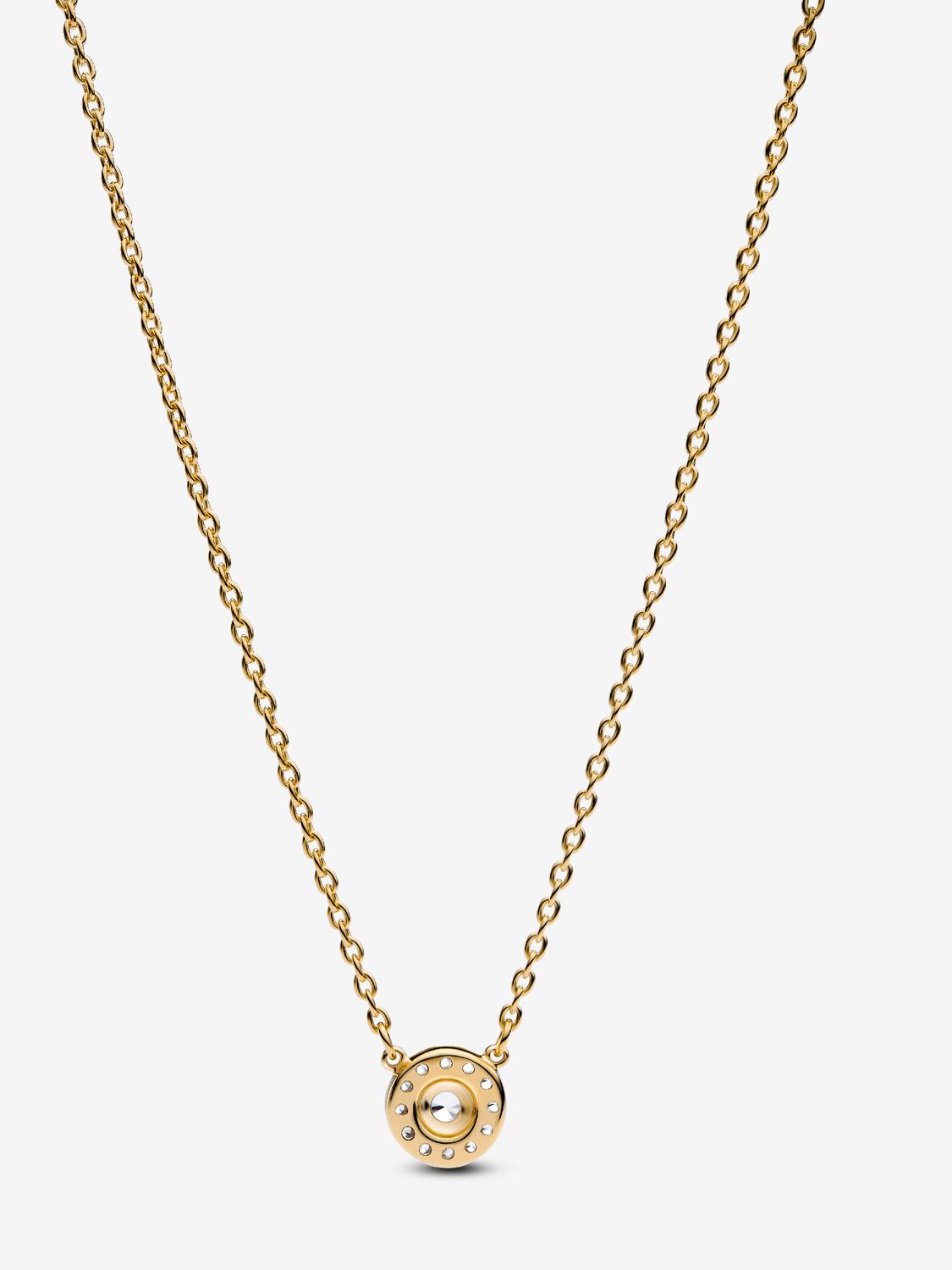 Pandora Round Pave Halo Pendant Necklace