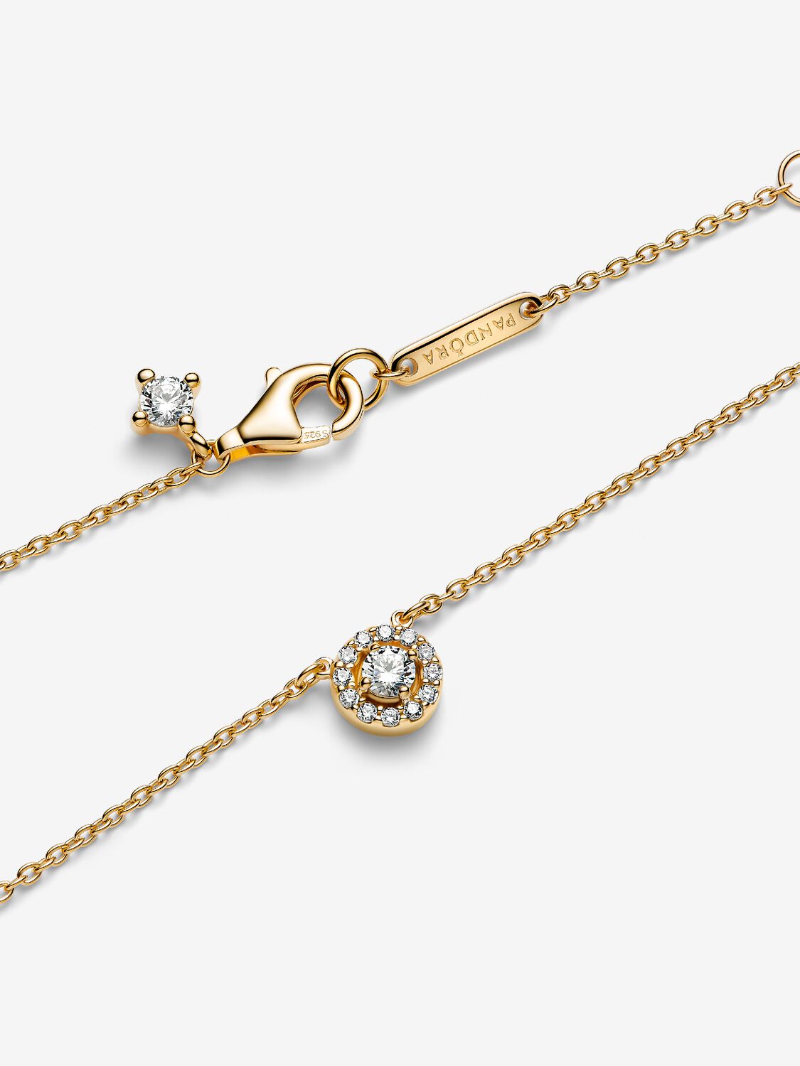 Pandora Round Pave Halo Pendant Necklace