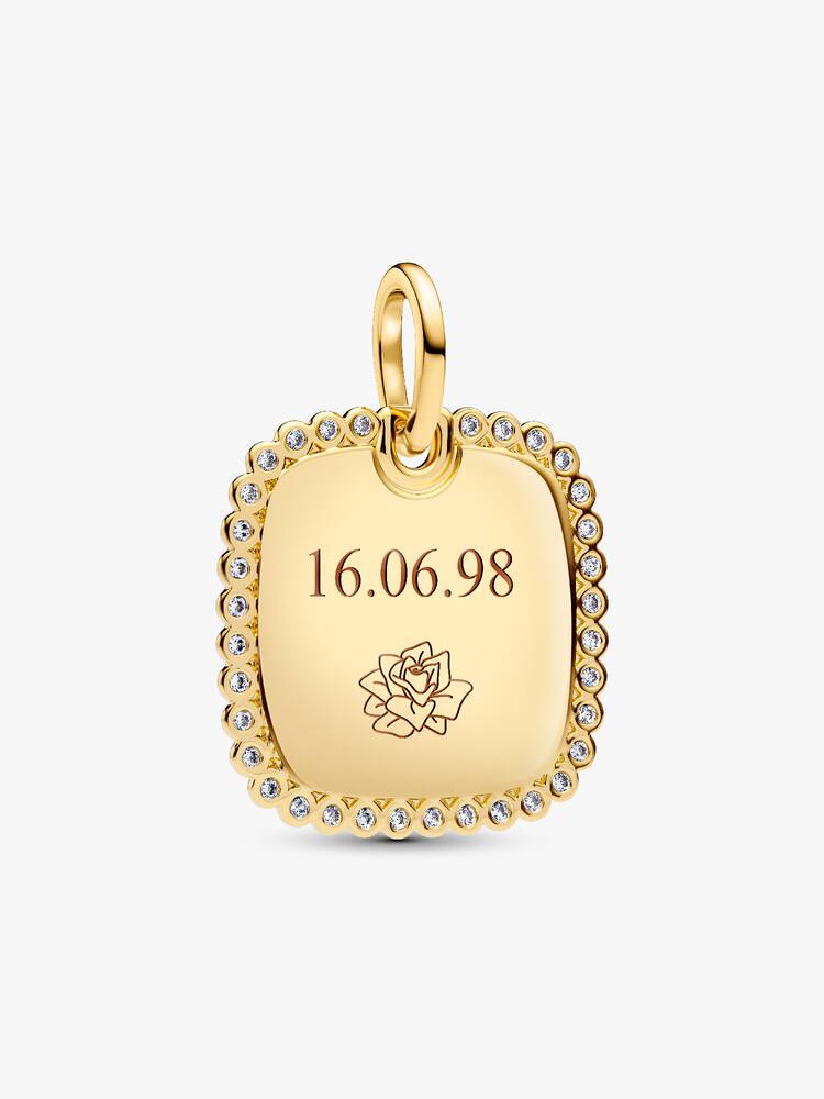 Pandora Engravable Square Tag Pendant