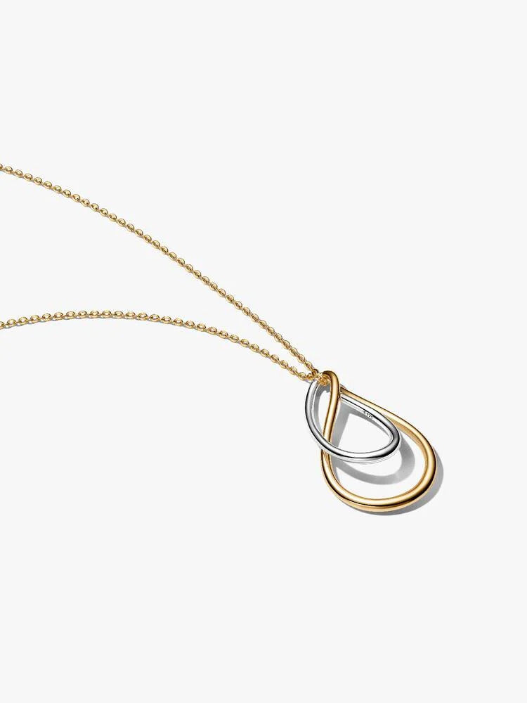 Pandora Two-Tone Double Pendant Necklace