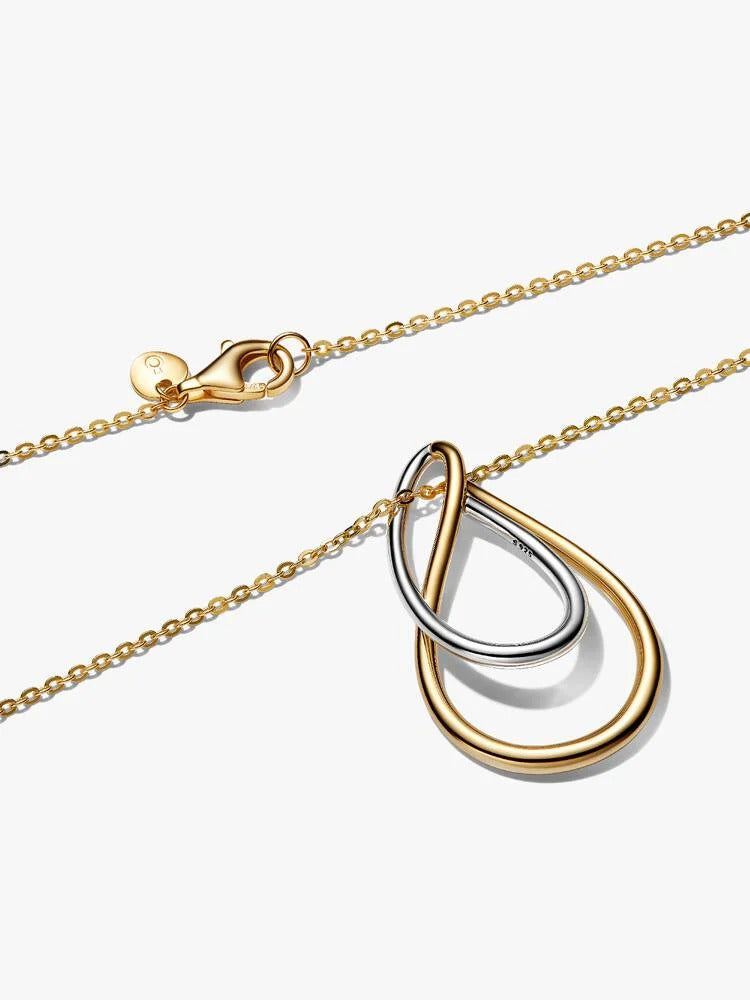 Pandora Two-Tone Double Pendant Necklace