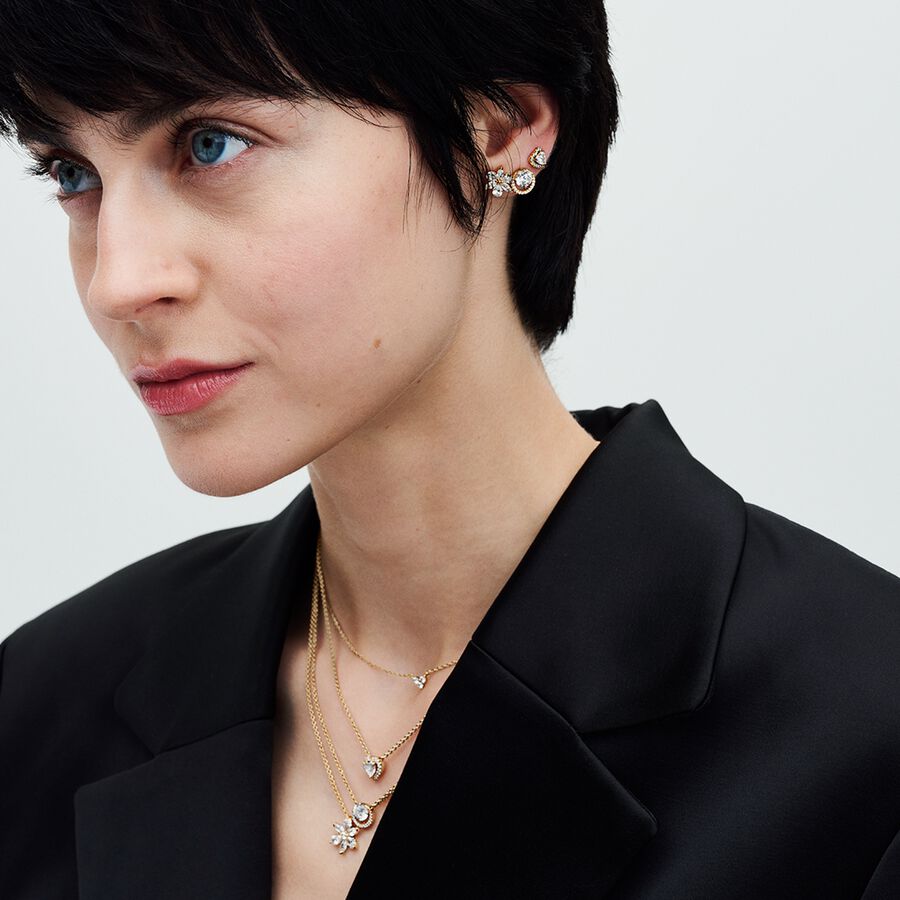 Pandora Sparkling Heart Collier Yellow Necklace