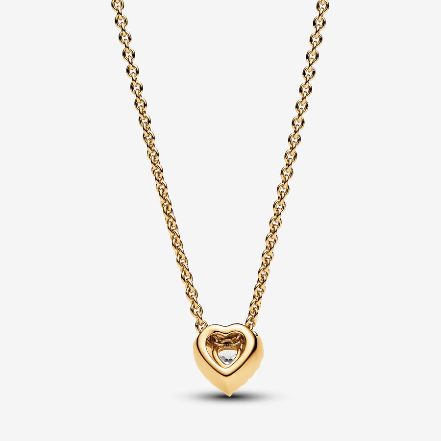 Pandora Sparkling Heart Collier Yellow Necklace