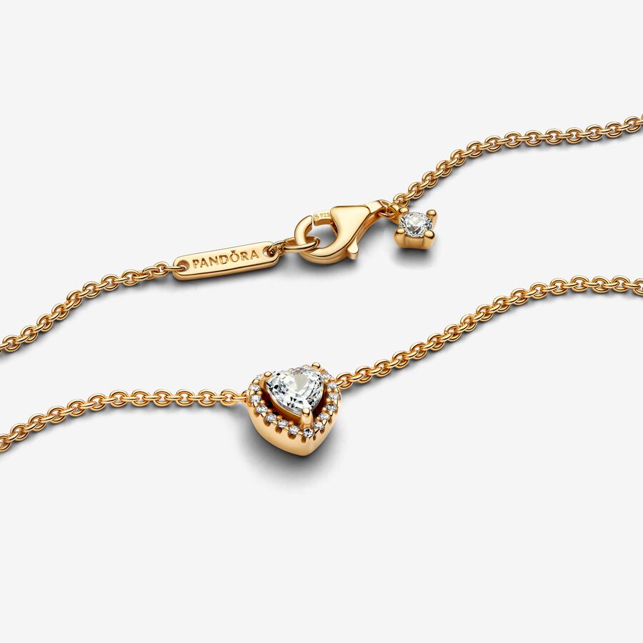 Pandora Sparkling Heart Collier Yellow Necklace