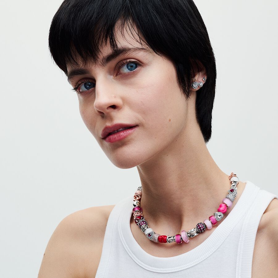 Pandora Moments Heart Clasp Snake Chain Necklace