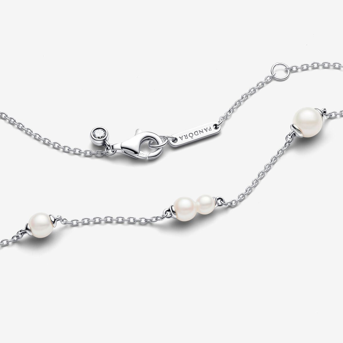 Pandora Treated Freshwater Cultured Pearl Station Chain Necklace
