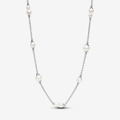 Pandora Treated Freshwater Cultured Pearl Station Chain Necklace