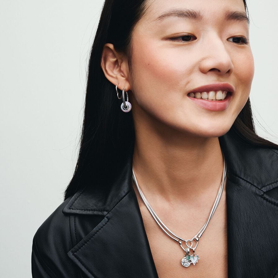 Pandora Heart Closure Snake Chain Necklace