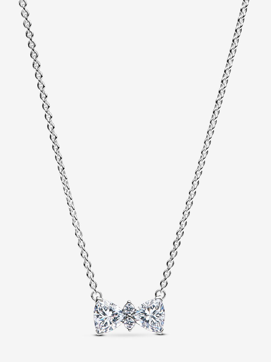 Pandora Sparkling Bow Necklace