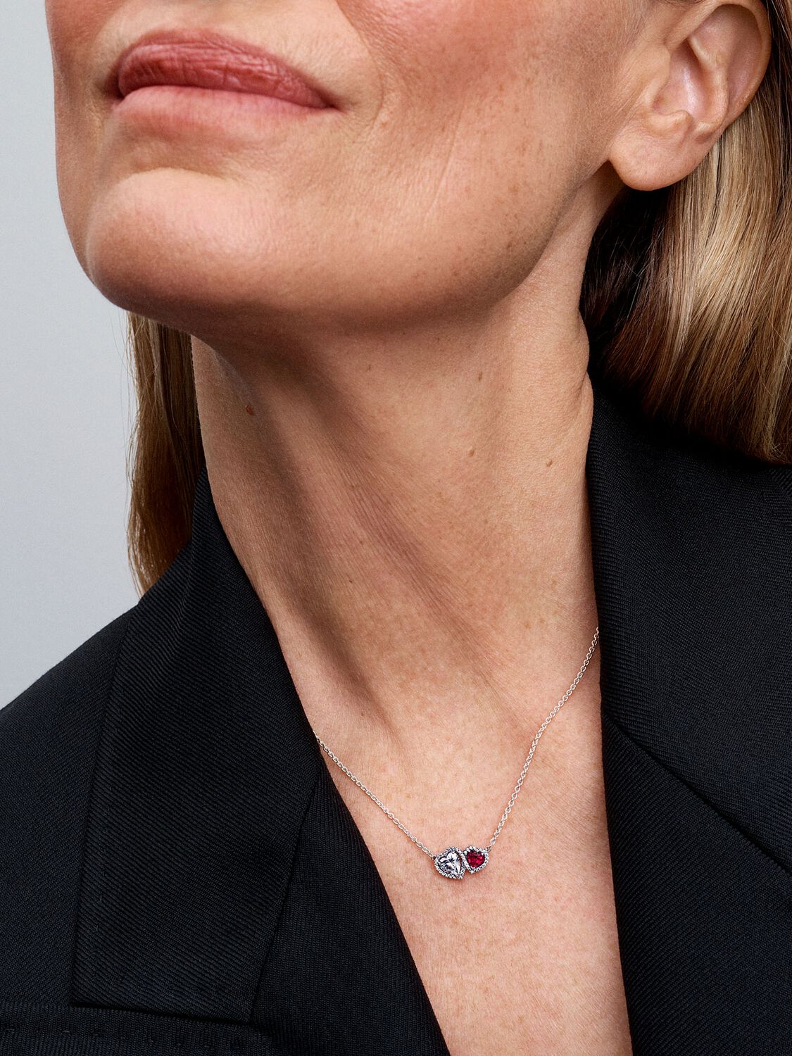 Pandora Halo Hearts Pendant Necklace