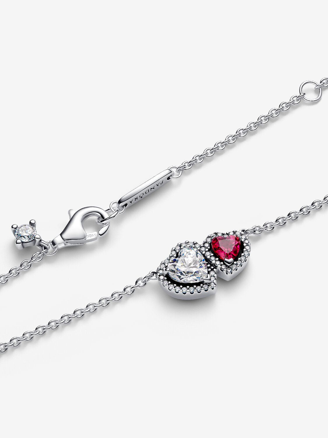 Pandora Halo Hearts Pendant Necklace