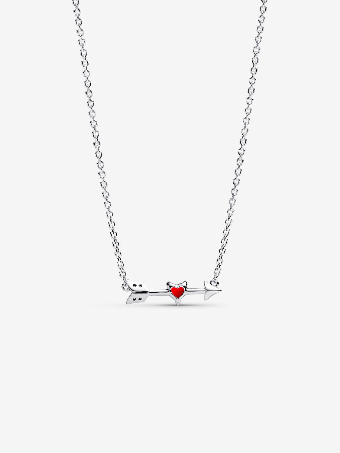 Pandora Arrow &amp; Murano Glass Heart Necklace