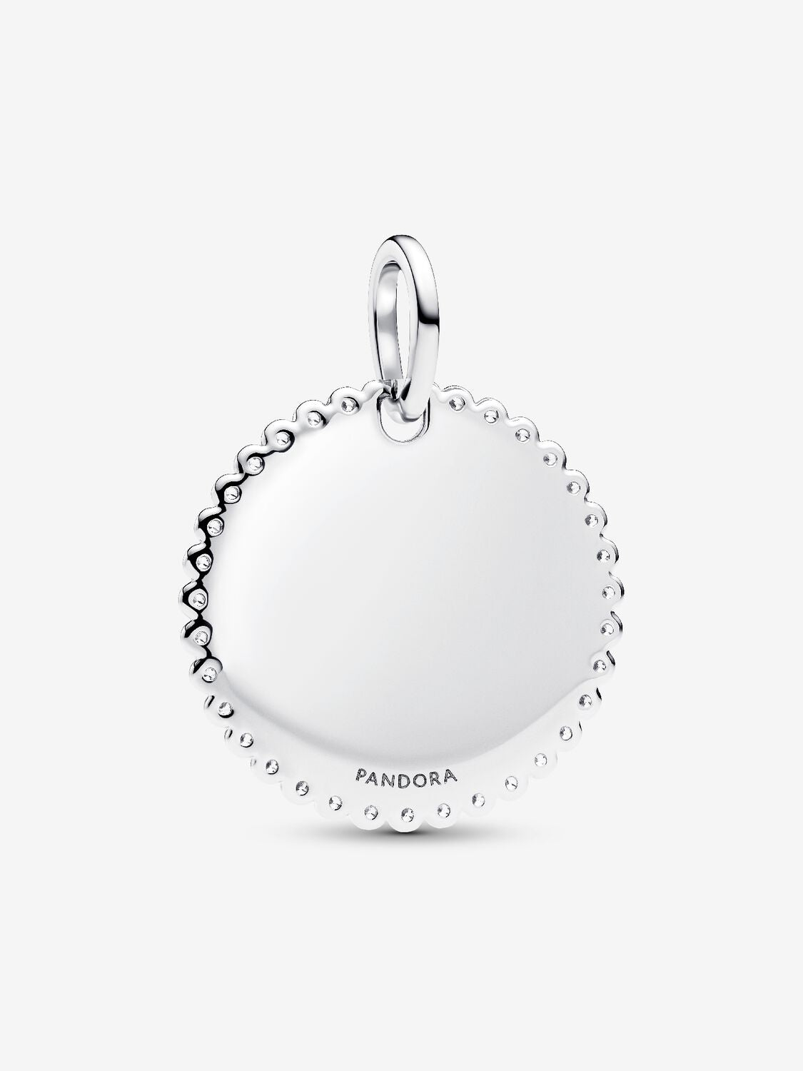 Pandora Sterling Silver Engravable Round Tag Pendant