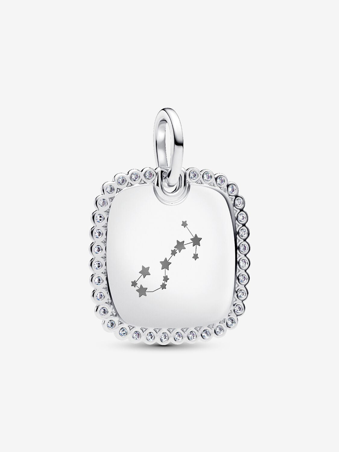 Pandora Sterling Silver Engravable Square Tag Pendant