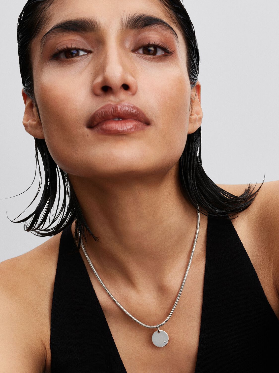 Pandora Engravable Lab-Grown Diamond Tag Pendant 0.012 ct TW