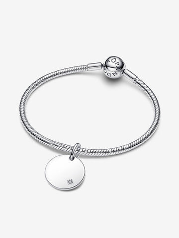 Pandora Engravable Lab-Grown Diamond Tag Pendant 0.012 ct TW