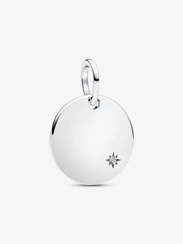 Pandora Engravable Lab-Grown Diamond Tag Pendant 0.012 ct TW