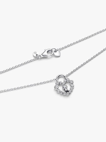 Pandora Sparkling Heart Padlock Pendant Necklace