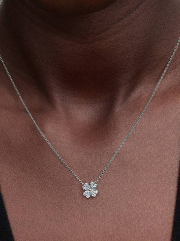 Pandora Sparkling Lucky Clover Pendant Necklace