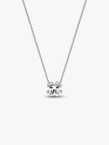 Pandora Sparkling Lucky Clover Pendant Necklace
