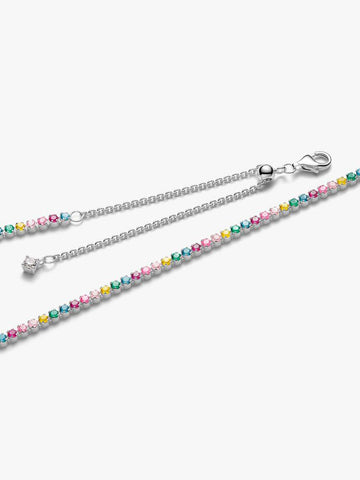 Pandora Rainbow Tennis Necklace