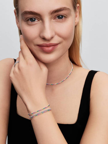 Pandora Rainbow Tennis Necklace