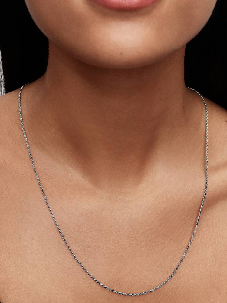 Pandora Sterling Silver Rope Chain Necklace
